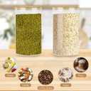 Large Glass Cereal Containers Storage with Airtight Bamboo Lids,Pantry Storage Container,Perfect for Kitchen Organization - Flour, Rice, Pasta, Sugar, Coffee Beans, Accessories Included,2 packs(168oz)