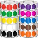10000 Pcs 3/4 in Round Color Coding Labels Stickers Roll, Adhesive Assorted Colored Circle Dot Sticker, Removable Round Labels, for Garage Sale, Office, Inventory Organize, File Classification