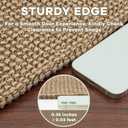 EARTHALL Woven Area Rugs 6x9 Ft Washable Living Room Rugs Non Slip Rubber Backed Dining Room Rug Braided Bedroom Rugs Indoor Floor Carpet for Living Room, Bedroom, Dining Room, Orange/Tan/Brown