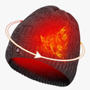 ARRIS DUKUSEEK Heated Hat, Electric Winter Heated Beanie Hat with 7.4V Rechargeable Battery for Men Women Grey Black