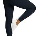 Aoxjox High Waisted Workout Leggings for Women Tummy Control Buttery Soft Yoga Metamorph Deep V Pants 26" (Small, Blueberry)