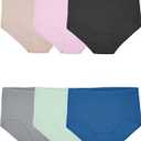 Fruit of the Loom Women's Breathable Underwear, Moisture Wicking Keeps You Cool & Comfortable, 8, Cotton Mesh - Brief - 6 Pack - Colors May Vary