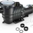 2.0 HP In/Above Ground Swimming Pool Pump, 110V 6600GPH Single Speed Pool Water Pumps lnground Above Ground with Filter Basket