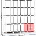 Mavivegue Clothes Organizer with 4 Hanging Rods, Portable Closet Wardrobe, Non-Woven Fabric Cover, Large Capacity Storage for Bedroom and Living Room,Black, 67" W x 17" D x 67" H