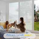 VIseeko Window Privacy Film, Blinds Style Frosted Vinyl for Glass Windows Decorative Static Cling Anti Uv Film for Home,Glass Door,Bathroom,Office, 35.4 x 78.7 Inch