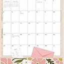 Guasslee 2025-26 Wall Calendar with Pockets, 12-Month Vertical Pocket Wall Calendar From Jul. 2025 - Jun. 2026, 17" X 11.5" Monthly Hanging Planner Aesthetic With Thick Paper For Home School Office
