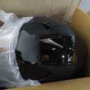 Bluetooth Modular Motorcycle Helmets with Tail Lights, DOT Approved Flip Up Full Face Motorcycle Dual Visor Helmet, with Dual Speakers and Microphone, for Adults Men and Women (Glossy Black, XL)