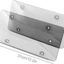 Universal License Plate Shields, 2 Packs Clear Protector with Fastening Screws, Screw Driver,12.2"x6.3"