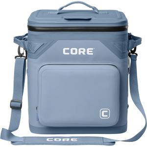 CORE Magnetic Leak Proof Soft Cooler with Waterproof Zipper | Insulated Bag Portable Ice Chest Box | Best Soft Cooler for Food & Beverages for Tailgating, Car Camping, Travel, and Family Beach Picnics, 36 Can