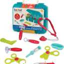 Battat  Pretend Play Doctor Set  Kids Nurse Toys  10 Pieces & Carry Case  Toddler House Call Playset  3+ Years Deluxe Doctor Kit (Blue)
