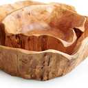 Creative Wood Bowl Root Carved Bowl Handmade Natural Real Wood Candy Serving Bowl (12"-14")
