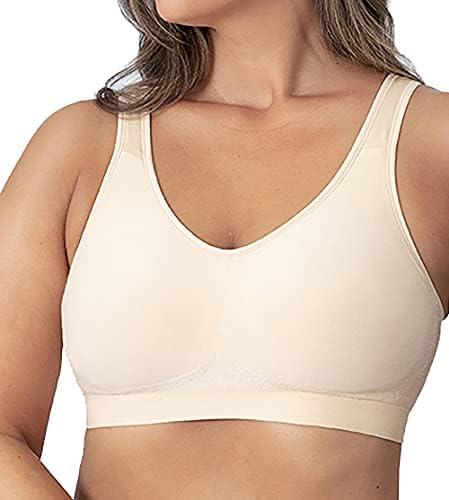 SHAPERMINT Bras for Women - Bras for Women no Underwire, Bralettes for Women with Support, Wireless Plus Size Bra Size  Extra Large, Nude 