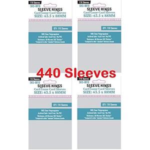 Sleeve Kings Card Game Card Sleeves 63.5 x 88 mm (4x110 Pack, 440 Sleeves)