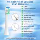 Replacement Toothbrush Heads Compatible with Philips Sonicare10 Pack Soft Replacement Electric Brush Head for 4100 5100 6100 HX9023/65 W Optimal Plaque Control Snap-on System