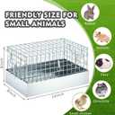 DoubleFill 14 x 8 x 8 Inch 1 Hole Folding Guinea Pig Carrier Chinchilla Carrier Portable Hamster Travel Cage with Tray Handle for Rabbit Chick Bird Small Animal Transport Temporary Housing Pet Habitat