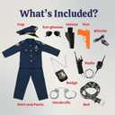 Dress Up America Police Costume for Kids Realistic Cop Uniform with Shirt, Pants, Hat & Accessories - Halloween Costume (Blue, XL)