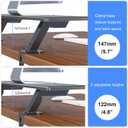 suptek Clamp-on 32 Inch Dual Monitor Desk Mount Riser Shelf Computer Stands for 2 Monitor,Laptop,Printer, Notebook,32.2 x 7.8 x 5.7