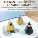 2 x MyGift 2 Inch Small Cone Ring Holder, Art Deco Matte Black and Metallic Gold Geometric Ring Holders, Decorative Diamond Shaped Jewelry Storage Display Stands, 6 Piece Set