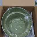 MS!MAKE SURE Adjustable Raised Cat Bowls, Ceramic Elevated Cat Bowls, Pet Bowl with Anti - Slip Rubber Pad, Leak - Proof, Lead & Cadmium Free, Whisker - Friendly, for All Life Stages of Age Green