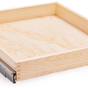 Mulush 29”W x 21”D x 3”H Soft Close Slide Out Wood Drawer Organizer for Kitchen, (Cabinet Opening>29.5 inches for Bottom Assembly, Width= 29 inches for Side Assembly)