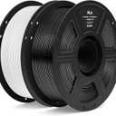 ELEGOO PLA Filament 1.75mm Black & White 2KG, 3D Printer Filament Dimensional Accuracy +/- 0.02mm, 2pcs 1kg Spool(2.2lbs) Fit Most FDM 3D Printers