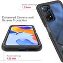 Case for Xiaomi Redmi Note 11 5G 21091116AC,Anti-Fall and Shock-Absorbing Protective with Screen Protector Case for Xiaomi Redmi Note 11T 5G 21091116AI / Poco M4 Pro 5G 21091116AG Case Blue