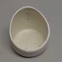 Pottery Herb Stripper Bowl, Handmade Ceramic Herb Peeling Bowl, for Separating Leaves and Stems (White)