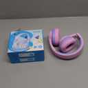 iClever BTH12 Kids Bluetooth Headphones,Colorful LED Lights,74/85dBA Safe Volume,85H Playtime,Bluetooth 5.2,Over Ear Headphones Built-in Mic for iPad/Tablet/Airplane,Blossom Pink