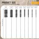 Baderke 16 Inch Long Pipe Cleaning Brush Stainless Steel Bristles Pipe Cleaning Brush Bore Brush Bristles Wire Brush (8 Pcs)