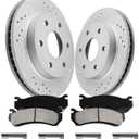 Anpulsero Front Brake Pads and Rotors Kit Compatible with 1999-2006 Chevy Silverado 1500, 2000-2006 Chevy Tahoe, 2000-2006 Suburban 1500 | 305mm(12in) | Anti-Rust Geomet Coated | D785-7653 & 55054