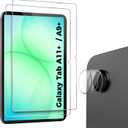 ProCase 2 Pack Screen Protector for Galaxy Tab A11 Plus 2025 / Galaxy Tab A9 Plus 2023 + 3 Camera Lens Protector, 9H Hardness HD Clear Tempered Glass Film Guard Screen Saver for Tab A11+ / A9+ 5G 11"