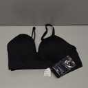 Popilush Bras for Women No Underwire Seamless Wireless Support Bra Full Coverage Comfort T Shirt Bralette (Medium, Black)