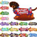 Briwooody 16 Pcs 4th of July Dachshund Diamond Art Kits for Adults - Interchangeable Seasonal & Holiday Decor, Wooden Dachshund Diamond Painting Table Centerpieces for DIY Tiered Tray Home Party
