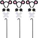 12 Pcs Mouse Costume Accessories Set Mouse Ears Headband Sunglasses Blind Cane White Gloves for Halloween Adult Women Costume