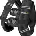 APEXUP Weighted Vest with 15lbs Weights and Reflective Stripe, Weight Vest Men Women for Workout, Strength Training, Running (Black, 15lbs)