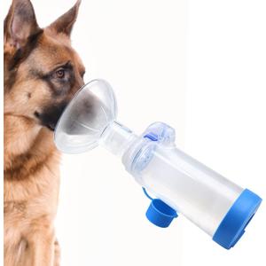 Aerosol Chamber for Pets Inhaler Spacer for Cat or Dog Handheld Spacer with Exclusive Breathing Indicator and Mask (for Dogs)
