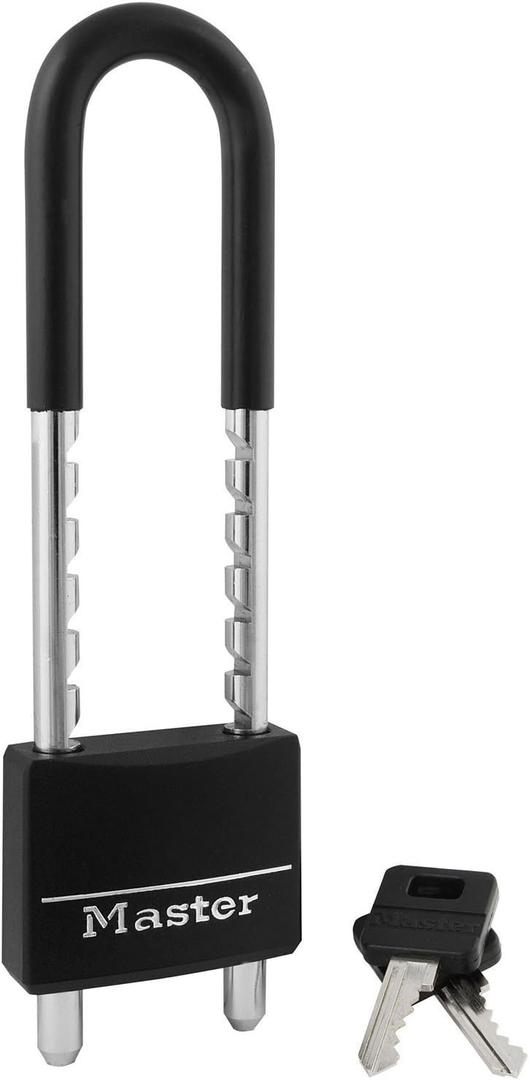 Master Lock 527D 2" Wide Covered Solid Body Padlock with Adjustable Shackle