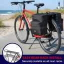 Nomad USA 34L Bicycle Saddlebags Pair XL 2-in-1 Bike Panniers Converts to Backpack Carry Bag Reflective Everyday Scooters Commuters Bike Rear Rack Bag w/Rain Cover for Students,City,Road,Mountains