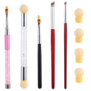 5 Pack Ombre Nail Brush Nails Art Brushes Ombre Brush French Tip Nail Design Brushes for Gel Nails for Manicure DIY Tools Acrylic Application