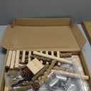 Bird Playground Natural Parrot Toys Perch Stand Cockatiel Swing with Chew Toys Parrot Platform with Feeder Cups Parakeet Playground Bird Cage Play Stand for Conure Parakeet Cockatiel