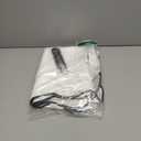 MIULEE 84" Long Scalloped Shower Curtain Linen Textured with 12 Metal Hooks Cute Extra Long Heavy Duty Washable Waterproof Cloth Shower Curtains with Black Border for Bathroom Hotel Bathtub, White