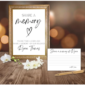 Wooden Funeral Sign In