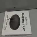 Silicone Bathroom Tray - 9-Inch Round Vanity Tray, Suitable for Candles, Perfumes, Soap Dispensers Black