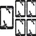 5 PCS Low Voltage Mounting Bracket, Ideal for Single Gang Wall Plate, HDMI, Telephone Wires, Network Cables, Coaxial and Speaker Cables (Black)