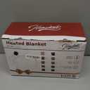 Homemate Heated Blanket Electric Throw - 50x60 Heating Blanket with 10 Fast Heat Levels 8 Hours Auto Off Soft Cozy Flannel Over-Heated Protection ETL Certification Keep Warming in Home (Red Geometry)