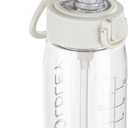 OLDLEY Kids Water Bottles with Straw 420ml/14oz BPA Free Tritan Water Bottle with Handle Leakproof School Sports Drinking Bottle for Toddler Boys Girls,Transparent