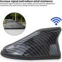 Universal Carbon Fiber Black Look Car Roof Antenna Shark Fin Antenna Aerial AM/FM Signal Radio Aerial