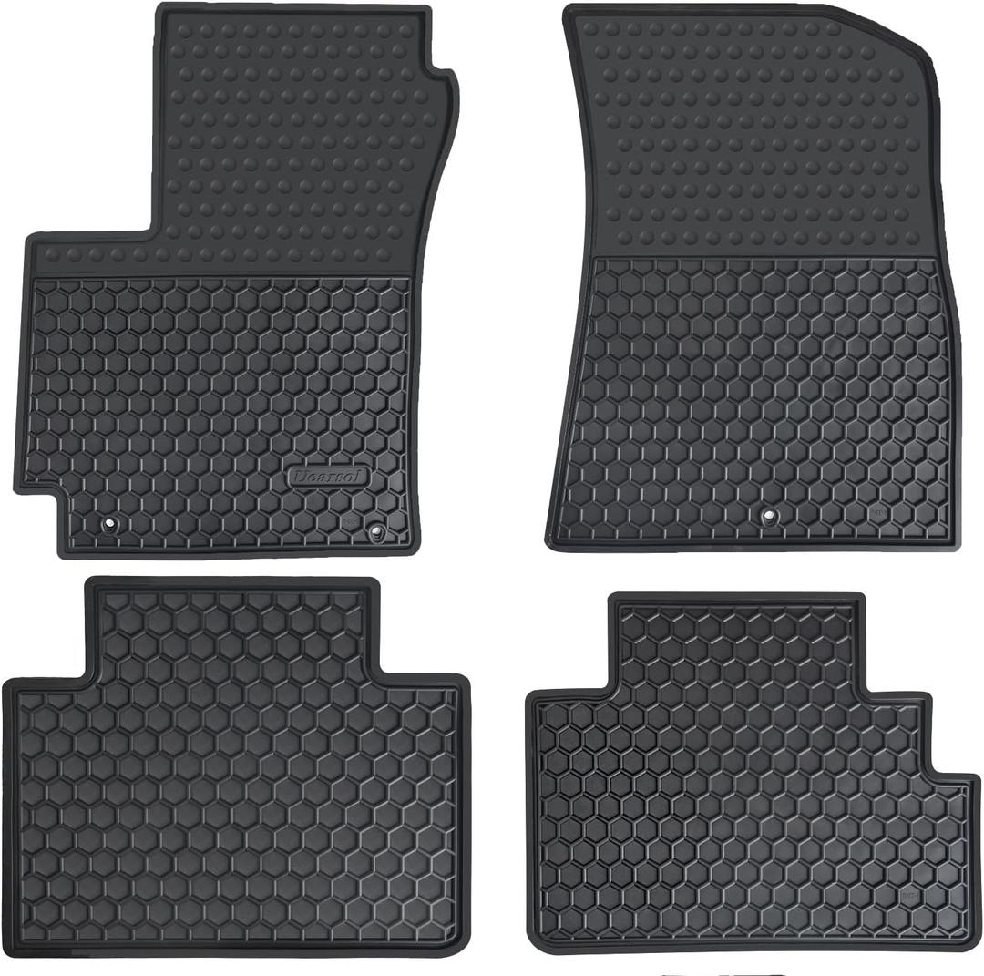 Car Floor Mats Custom Fit for 2025 2024 2023 2022 2021 2020 Kia Soul Odorless Washable Heavy Duty Rubber (All Weather) Floor Liners Set Black