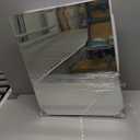 Plastic Medicine Mirror Cabinet for Bathroom 16 x 20 inch, Surface and Recessed Mount (White)