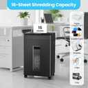 Locksworth 16-Sheet Cross Cut Paper Shredder, 6 Gallon Heavy Duty Commercial Shredder for Home Office, P-4 High Security Shredders for Paper/CD/Credit Card/Staple/Clip, 60 Mins Continuous Running